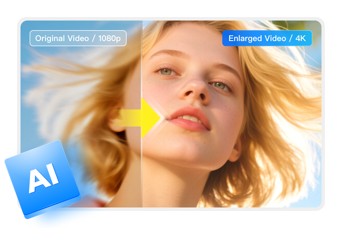 Video hochskalieren auf 4K durch AI-Verbesserungstechnologien
