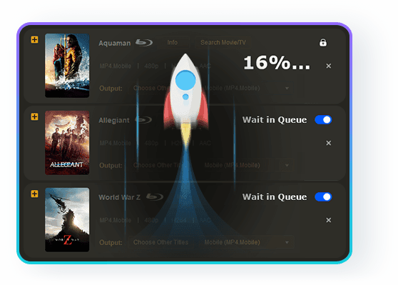 Ripper Blu-ray en fichiers numériques via le mode multi-tâches