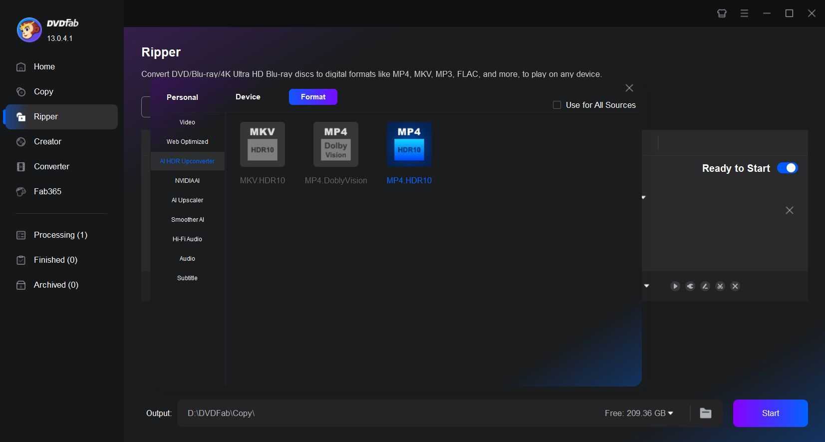 Améliorez vos vidéos avec AI HDR Upconverter
