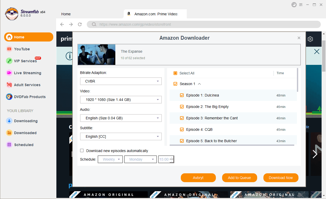 tunepat alternative: streamfab operation step 3