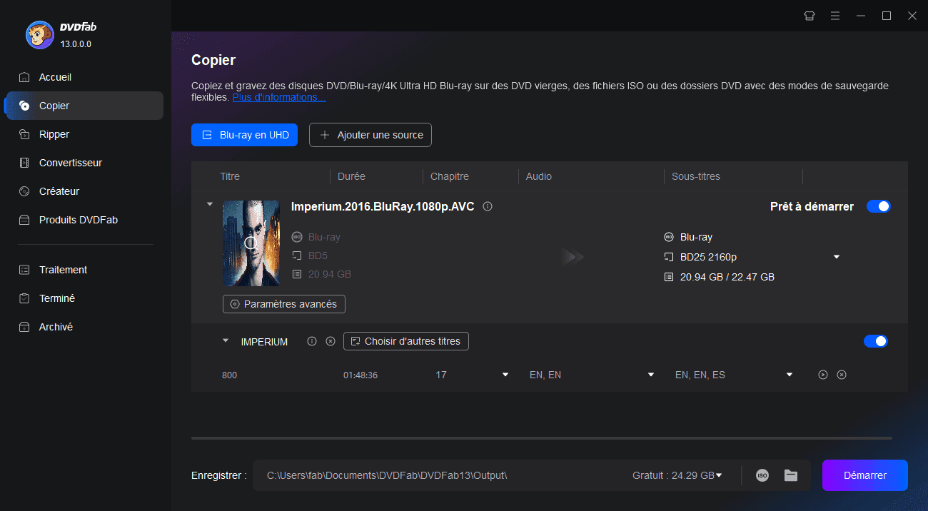 Blu-ray to UHD converter