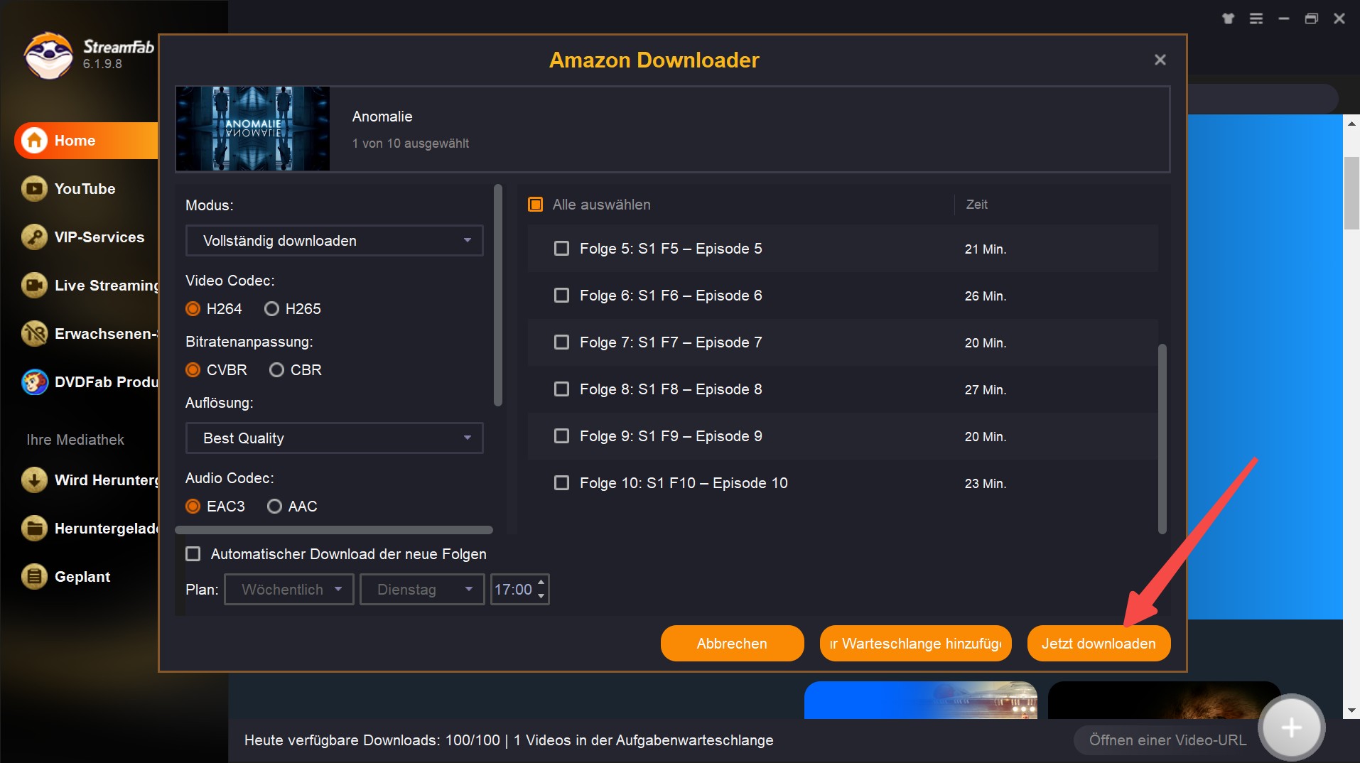 Anleitung zum Amazon Videos Download mit StreamFab Amazon Downloader