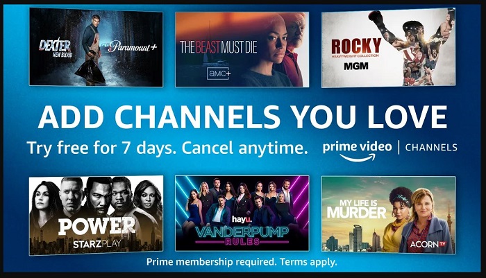 amazon prime video abonnement:Kosten für Kanäle von Amazon