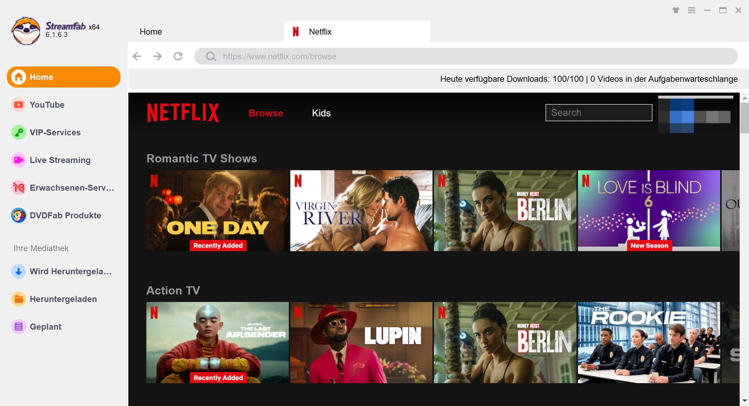 Beste AnyStream Netflix Alternative: StreamFab Netflix Downloader