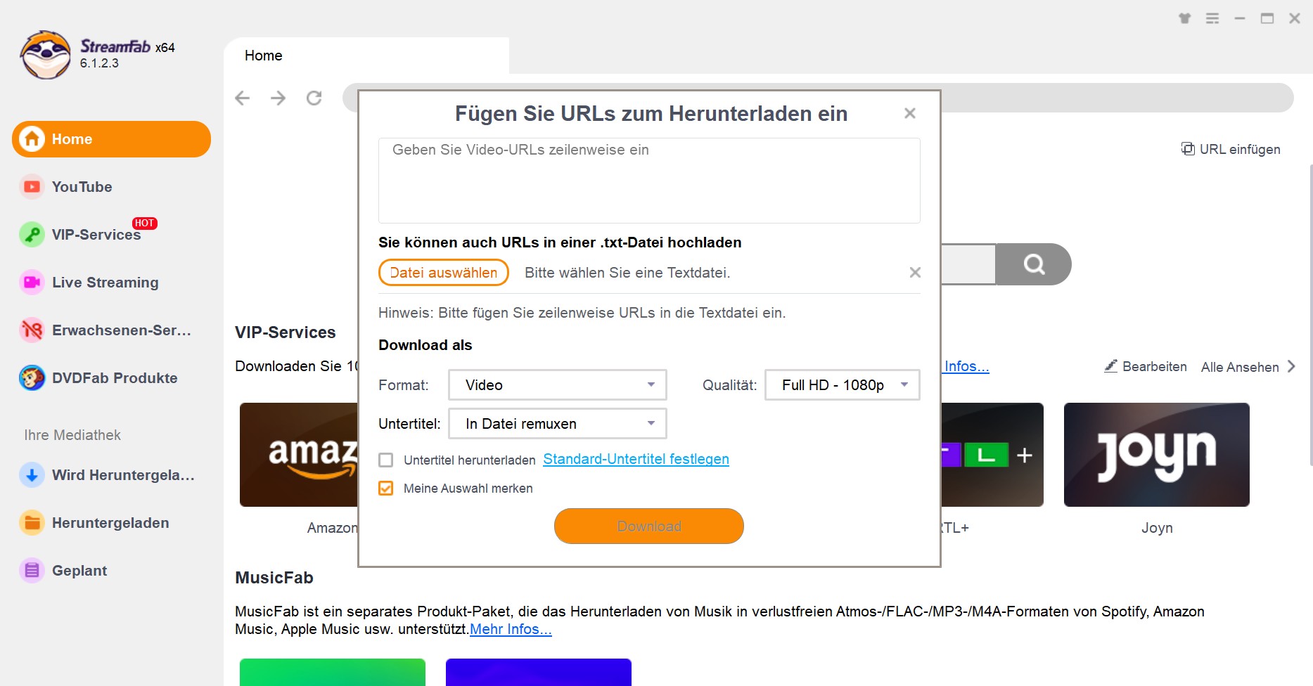 Wie kann man DAZN Videos mit StreamFab herunterladen?