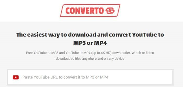 youtube downloader free online:5. Converto.io - Free YouTube Downloader Online