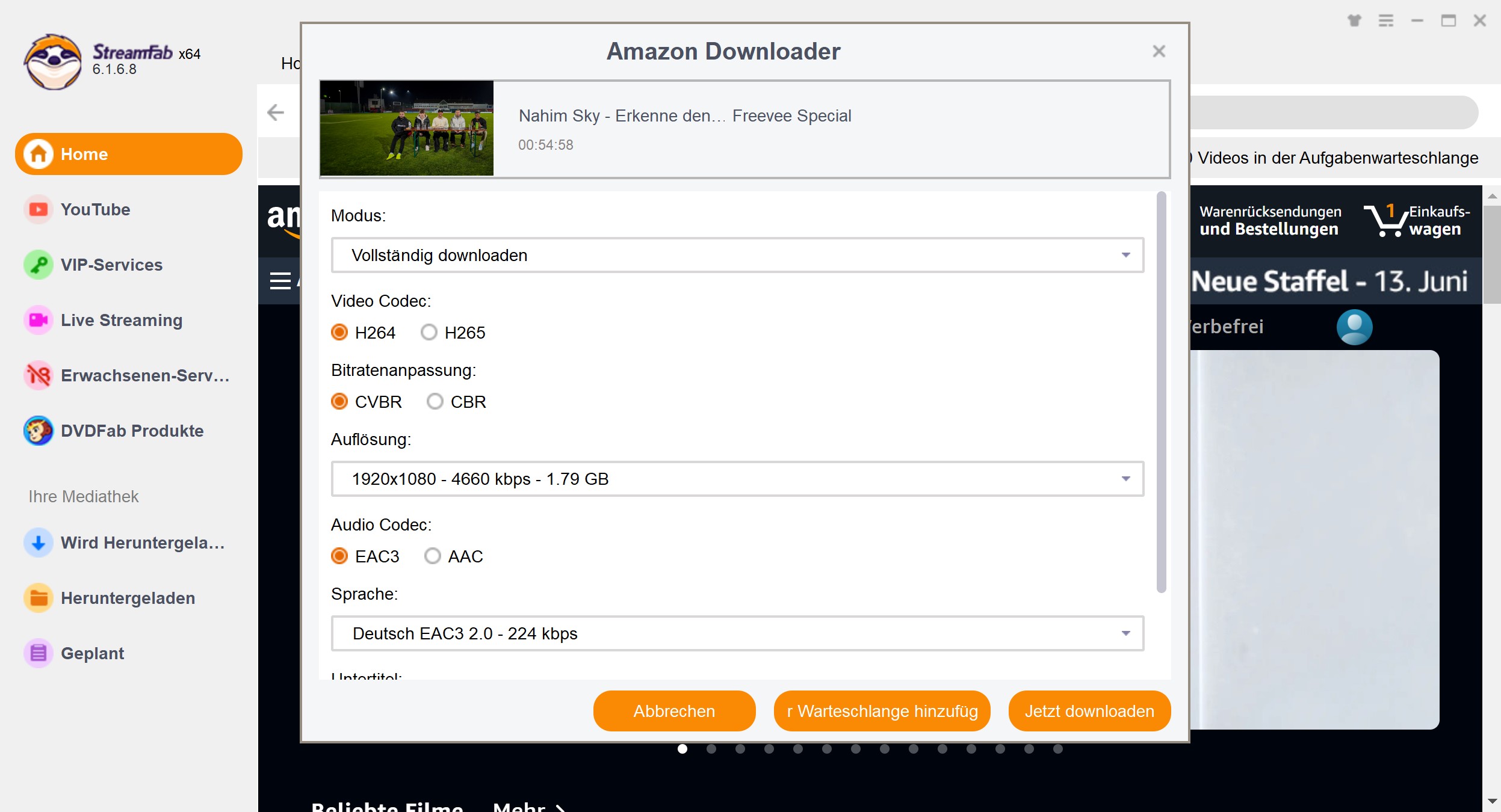 Anleitung: Amazon Freevee Video Download mit StreamFab