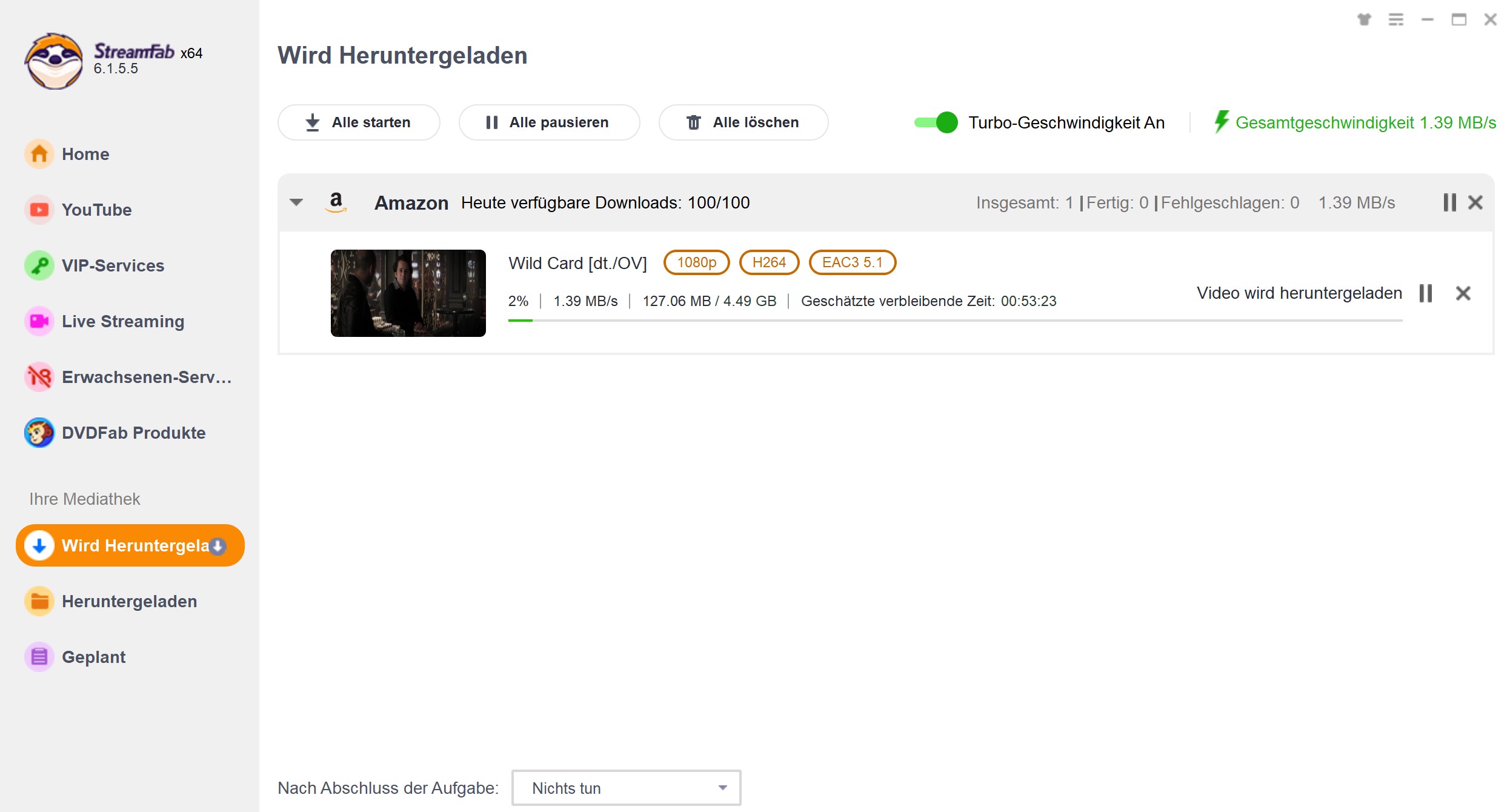 Beste Methode: Rippen von Prime Video als MP4 mit StreamFab Amazon Downloader