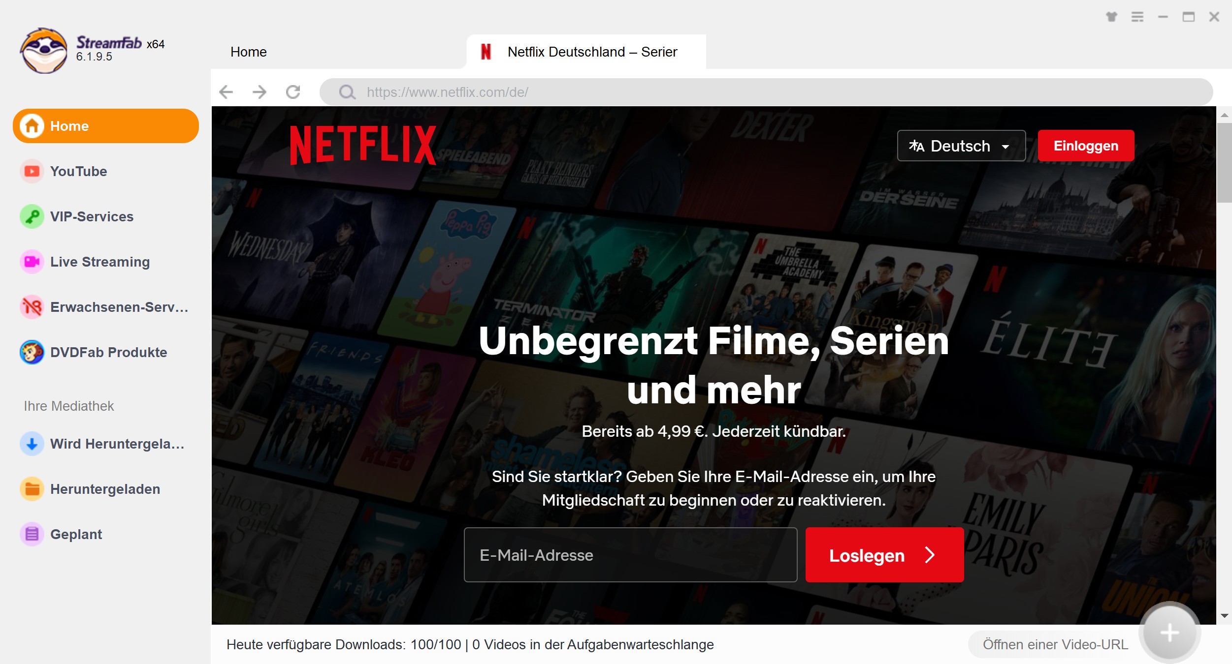 Mit StreamFab Netflix Downloader für Mac für Netflix Videos Download