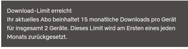Warum kann man Videos von Netflix nicht herunterladen?