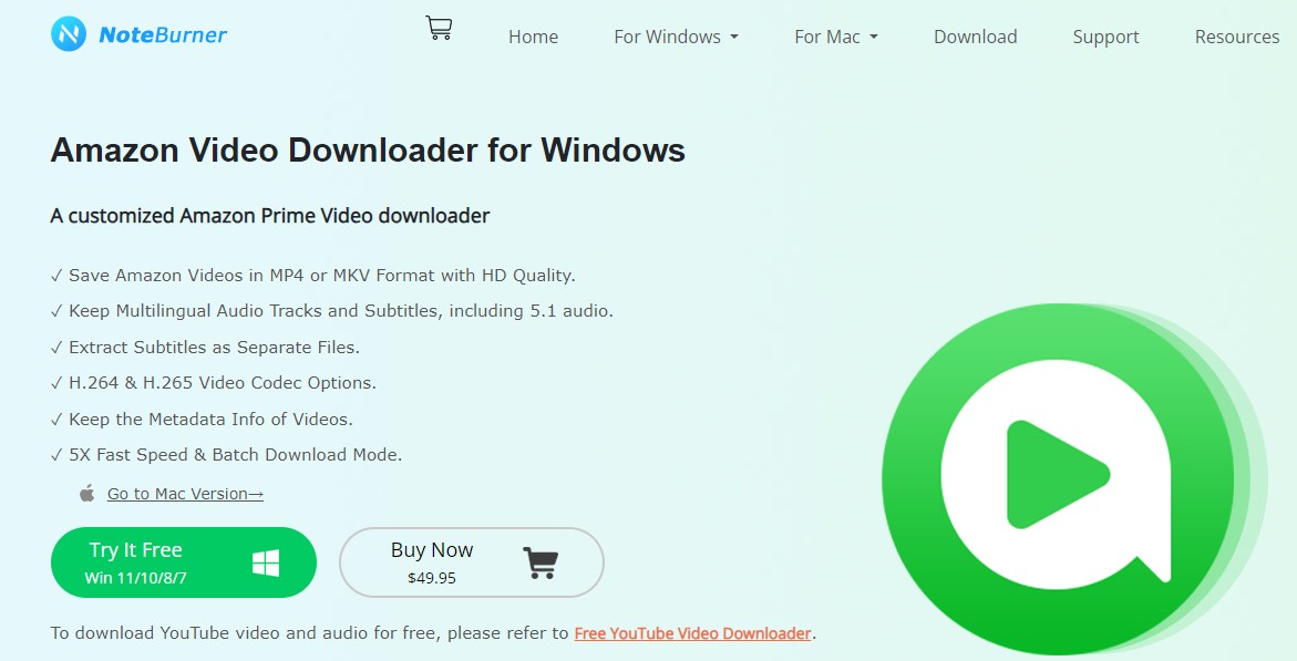 noteburner amazon video downloader