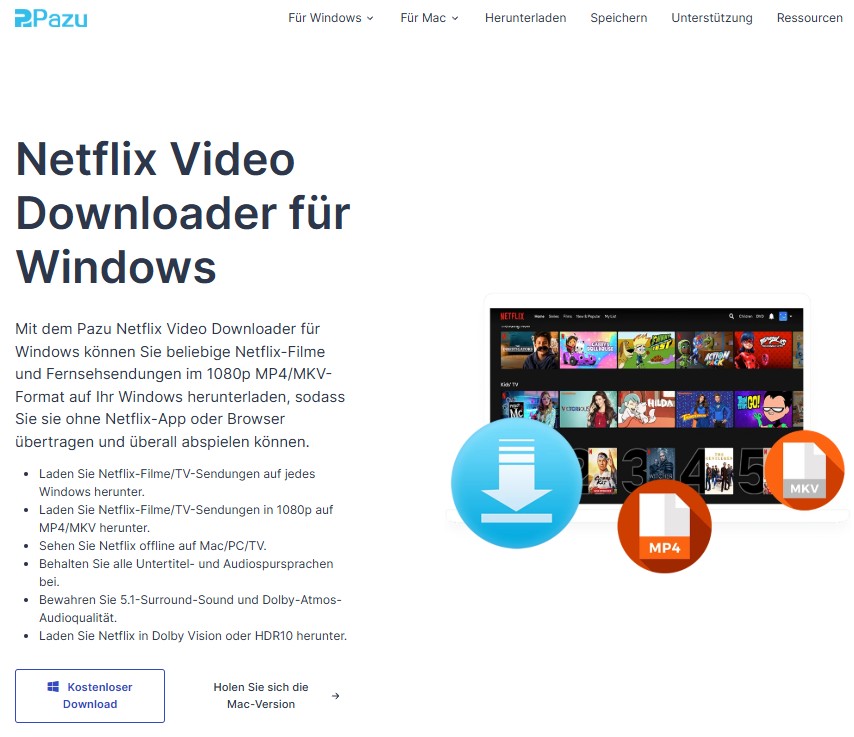 Pazu Netflix Video Downloader für Windows
