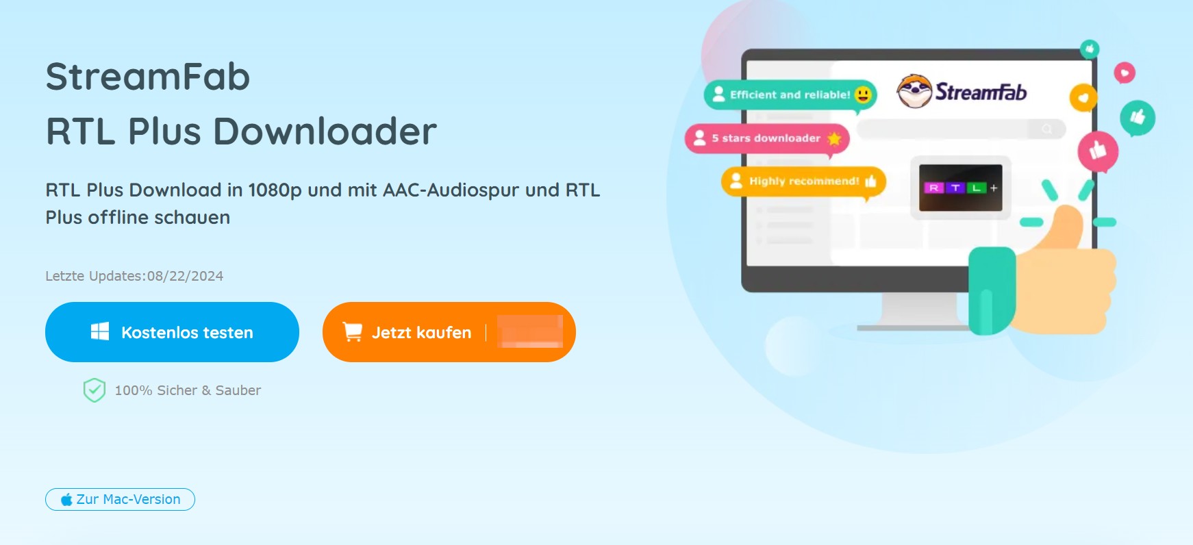 Schritt-für-Schritt Anleitung für StreamFab RTL Plus Downloader RTL Plus livestream kostenlos