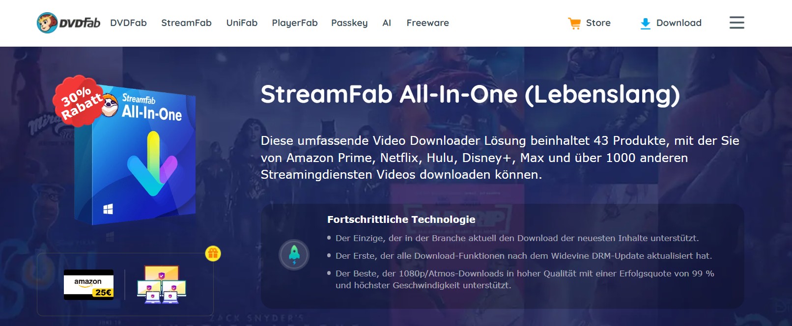 Videos von Streaming-Diensten zum Anschauen auf Apple TV herunterladen