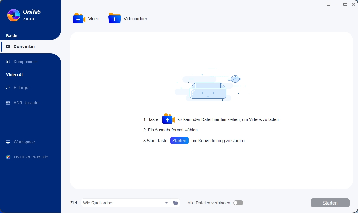 Wie verwenden Sie UniFab Video Converter Pro?