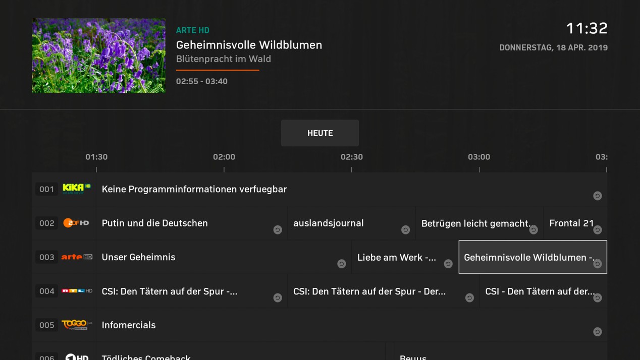 Zattoo-Videos mit dem Ultimate-Abo in der App aufnehmen