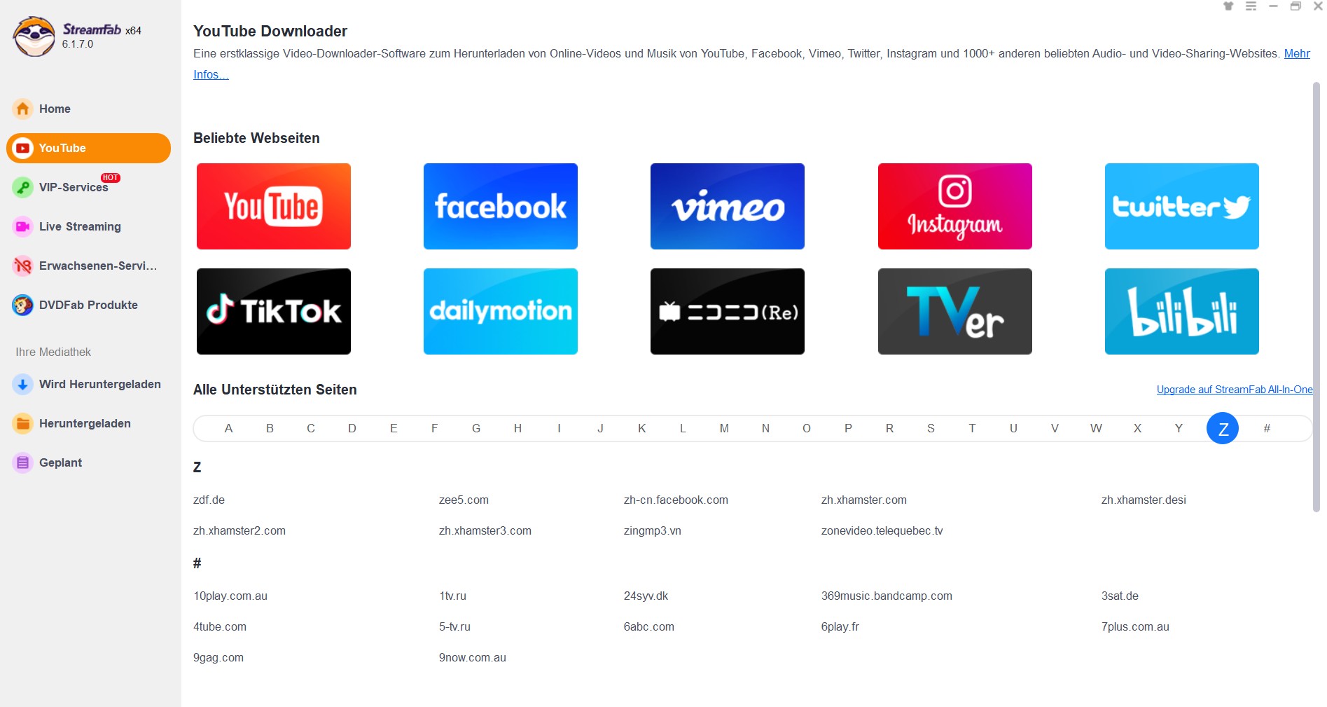 Ausführliche Schritte für das Offline-Schauen von ZDF Mediathek mit [StreamFab]