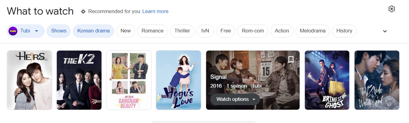 Kdrama Websites: tubi