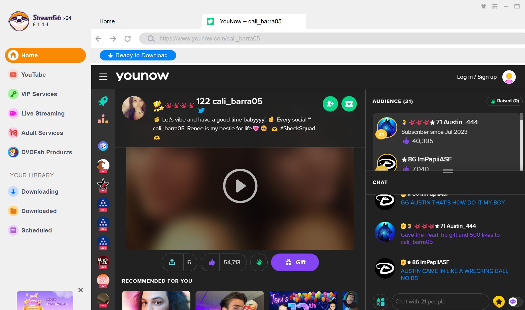 download younow video