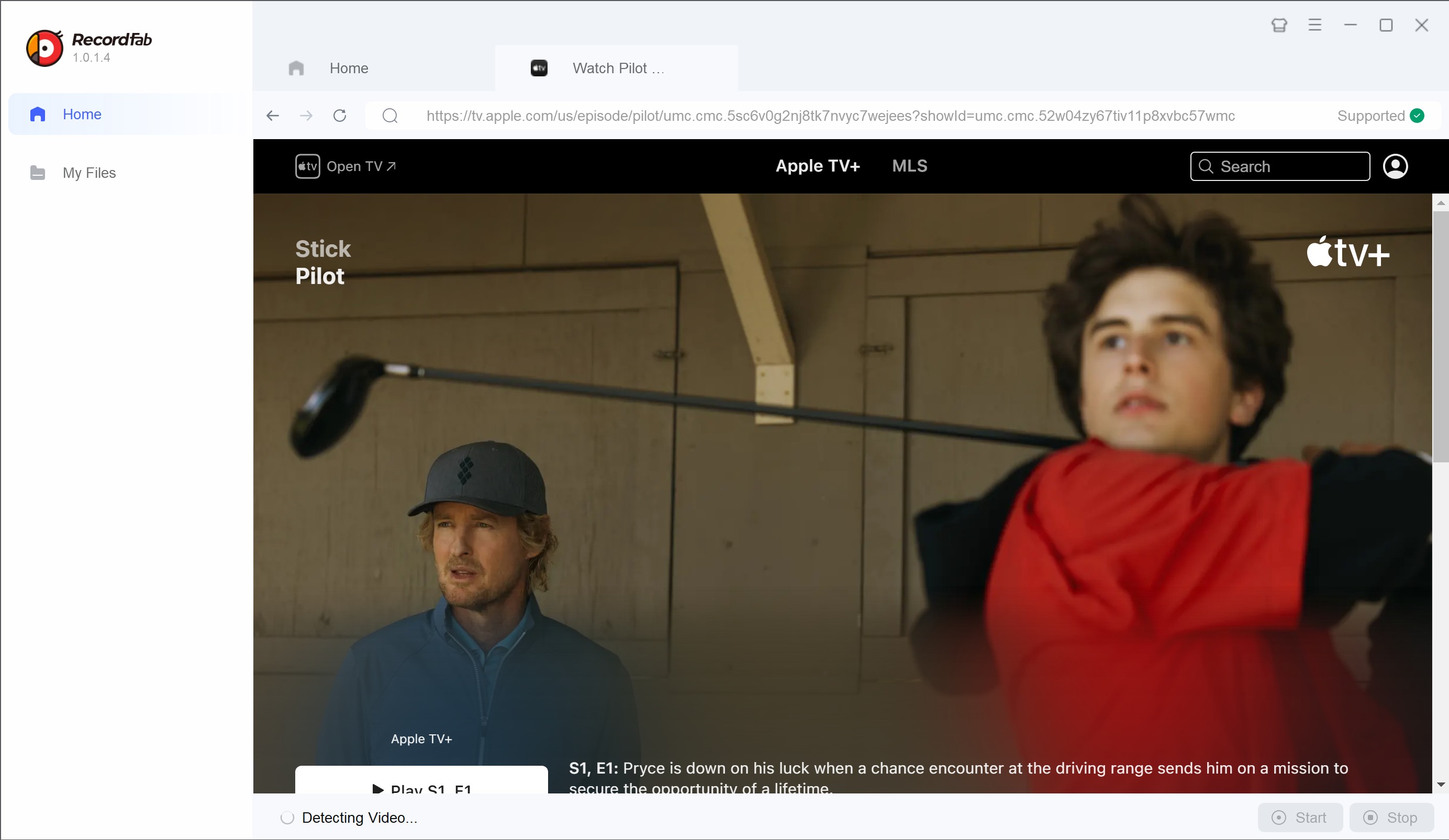 how to record on Apple TV: step 2 of recordfab