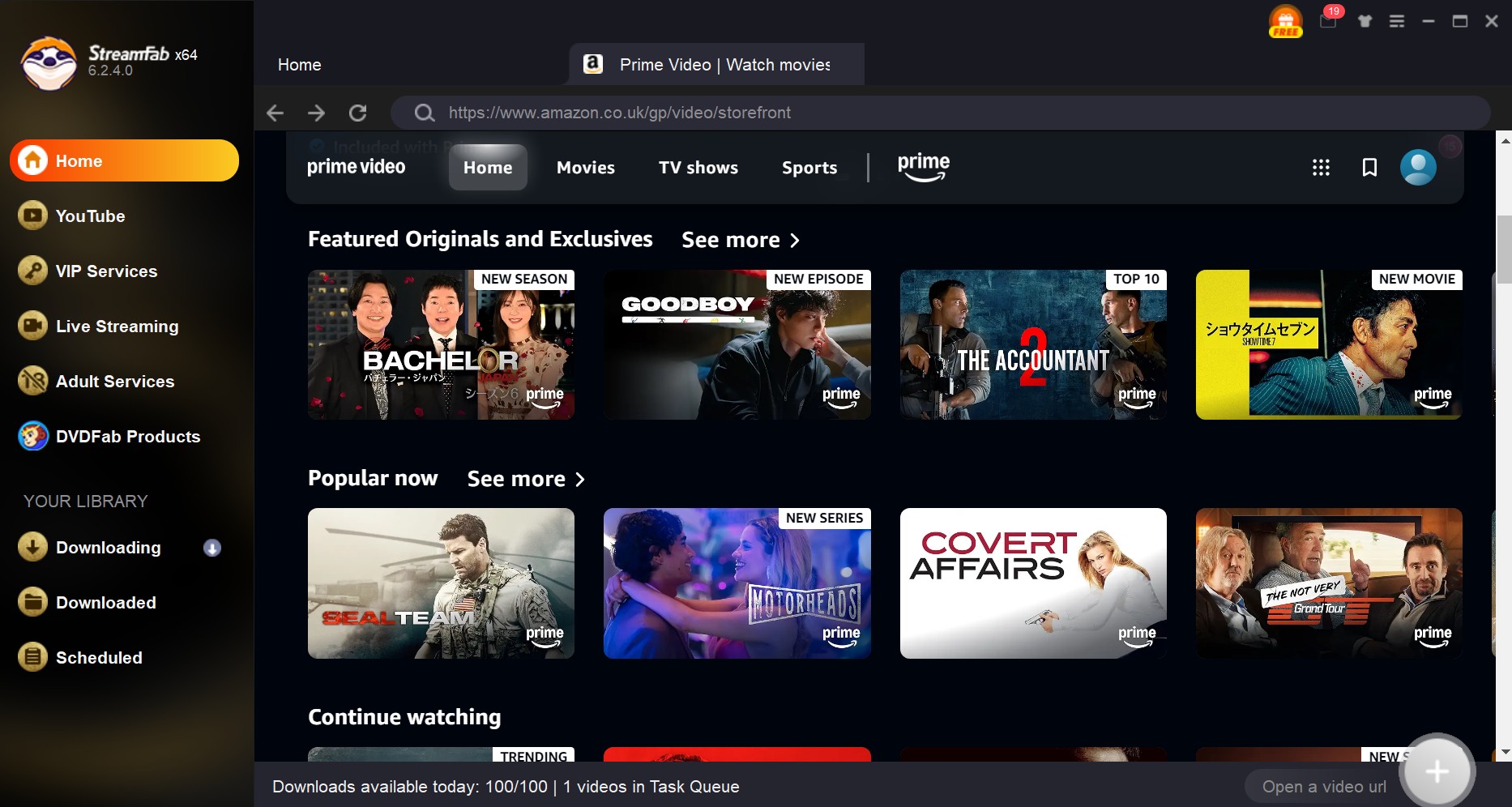 amazon prime video to mp4: use streamfab step 3