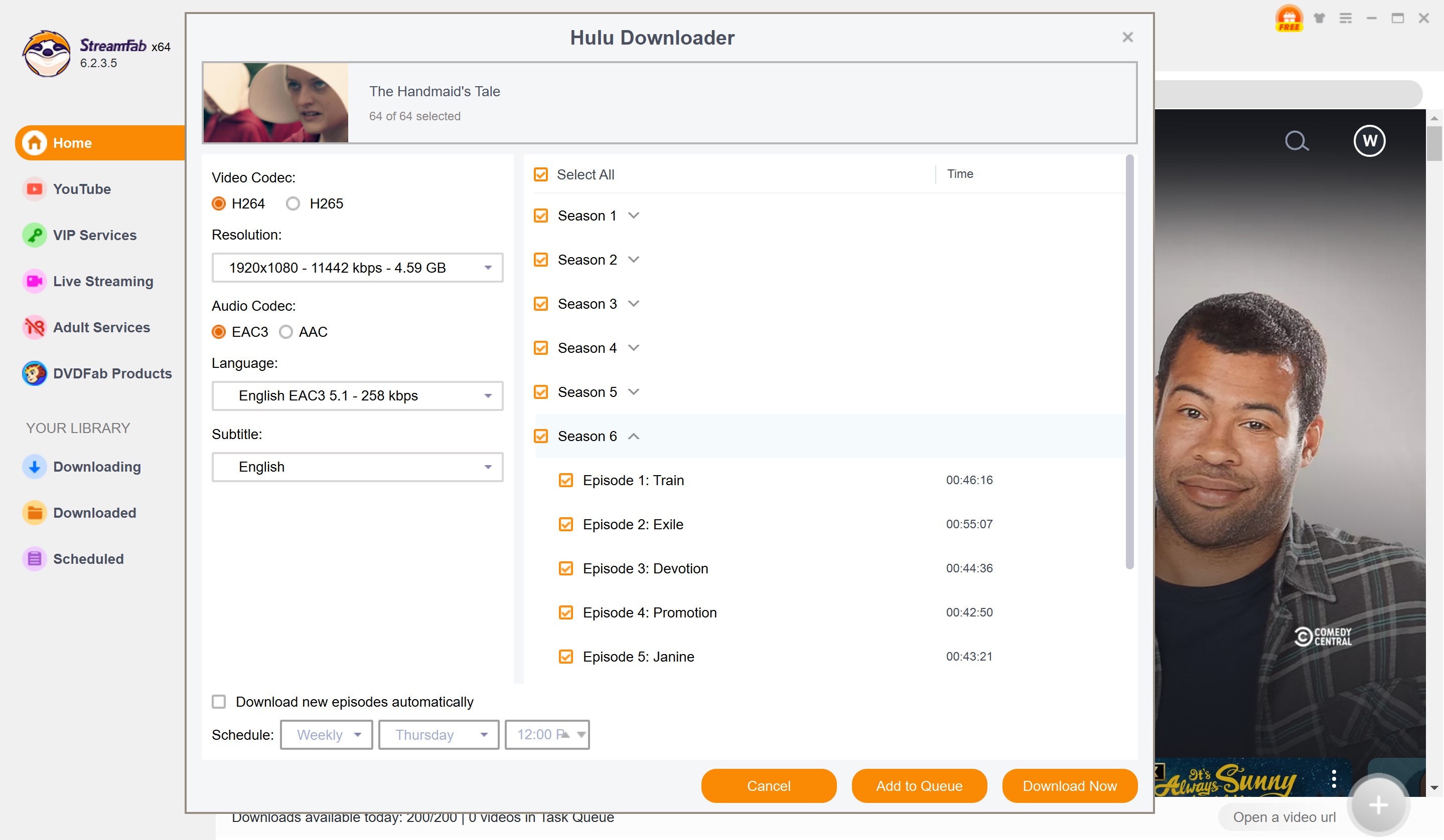 how to want hulu offline on laptop and pc: step 5 of streamfab