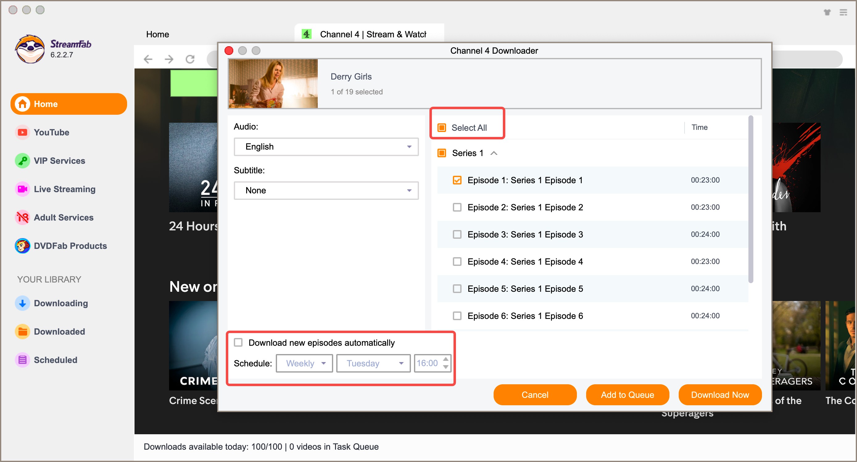 how can you watch channel 4 offline: step 4 of streamfab
