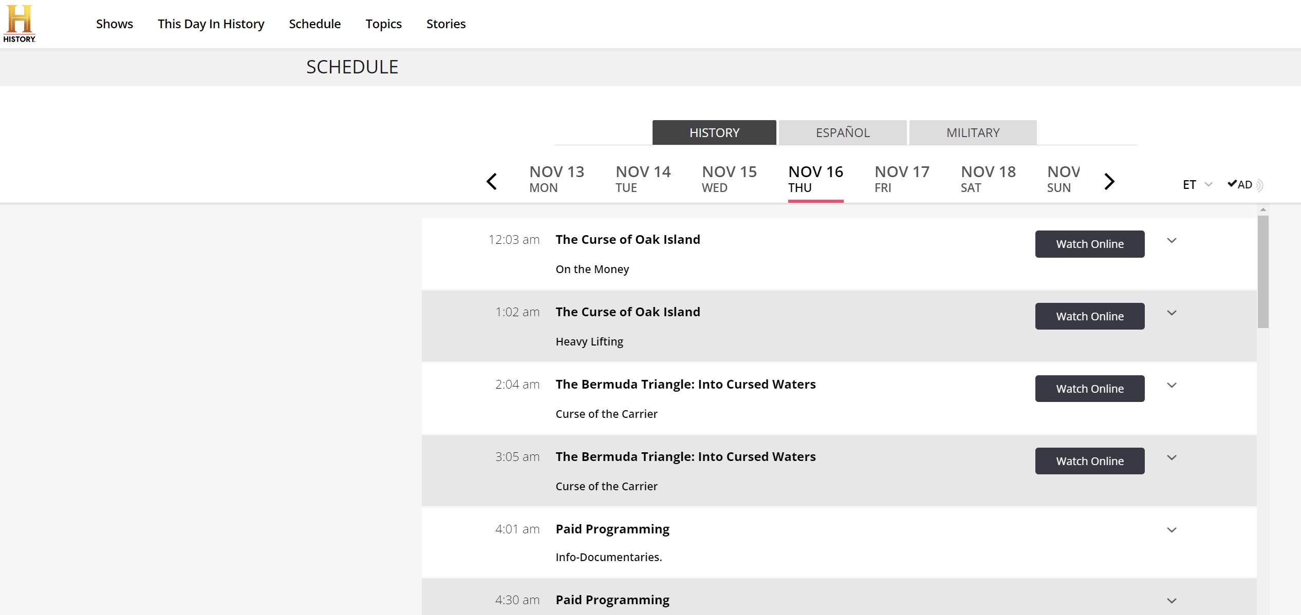 How to Check HISTORY Channel Schedule and Enjoy Historic Moment Online and Offline?