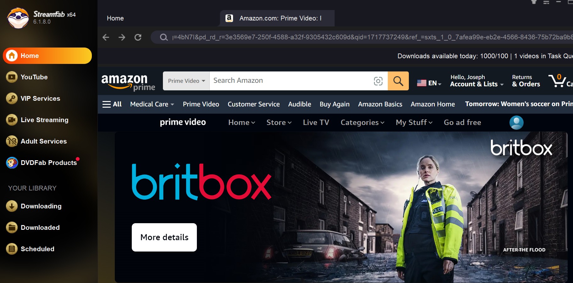 how to download shows on britbox from itvx