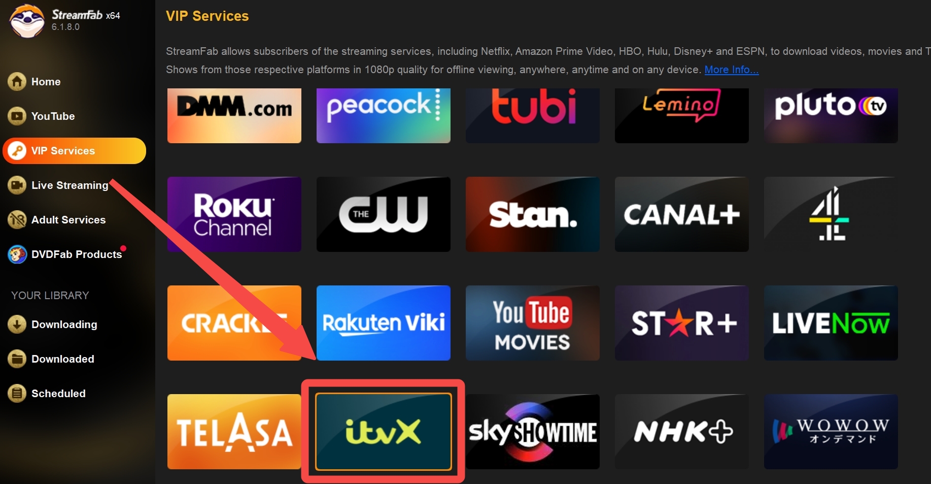 how to download shows on britbox from itvx