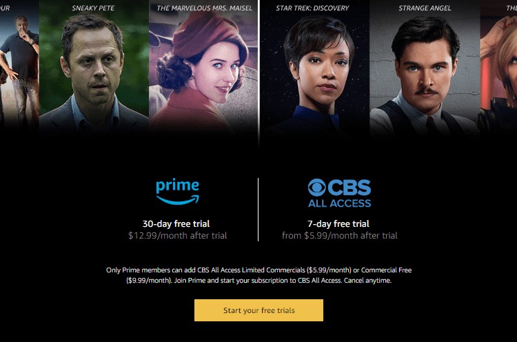 is CBS all access free with Amazon Prime:Is CBS All Access free with Amazon Prime?