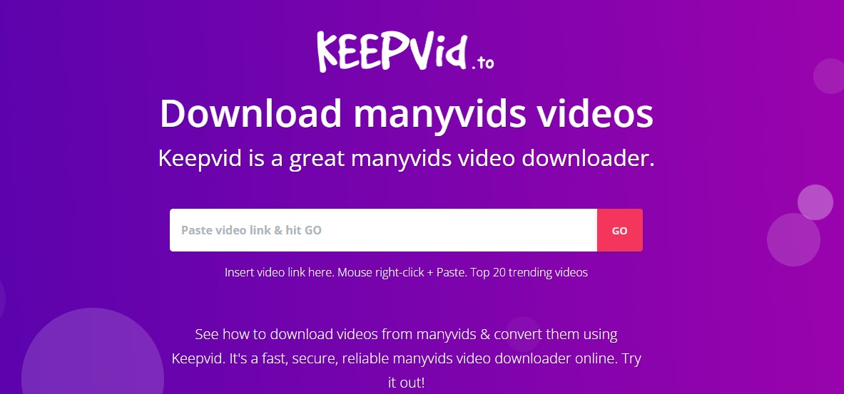 download video from manyvids using keepvid