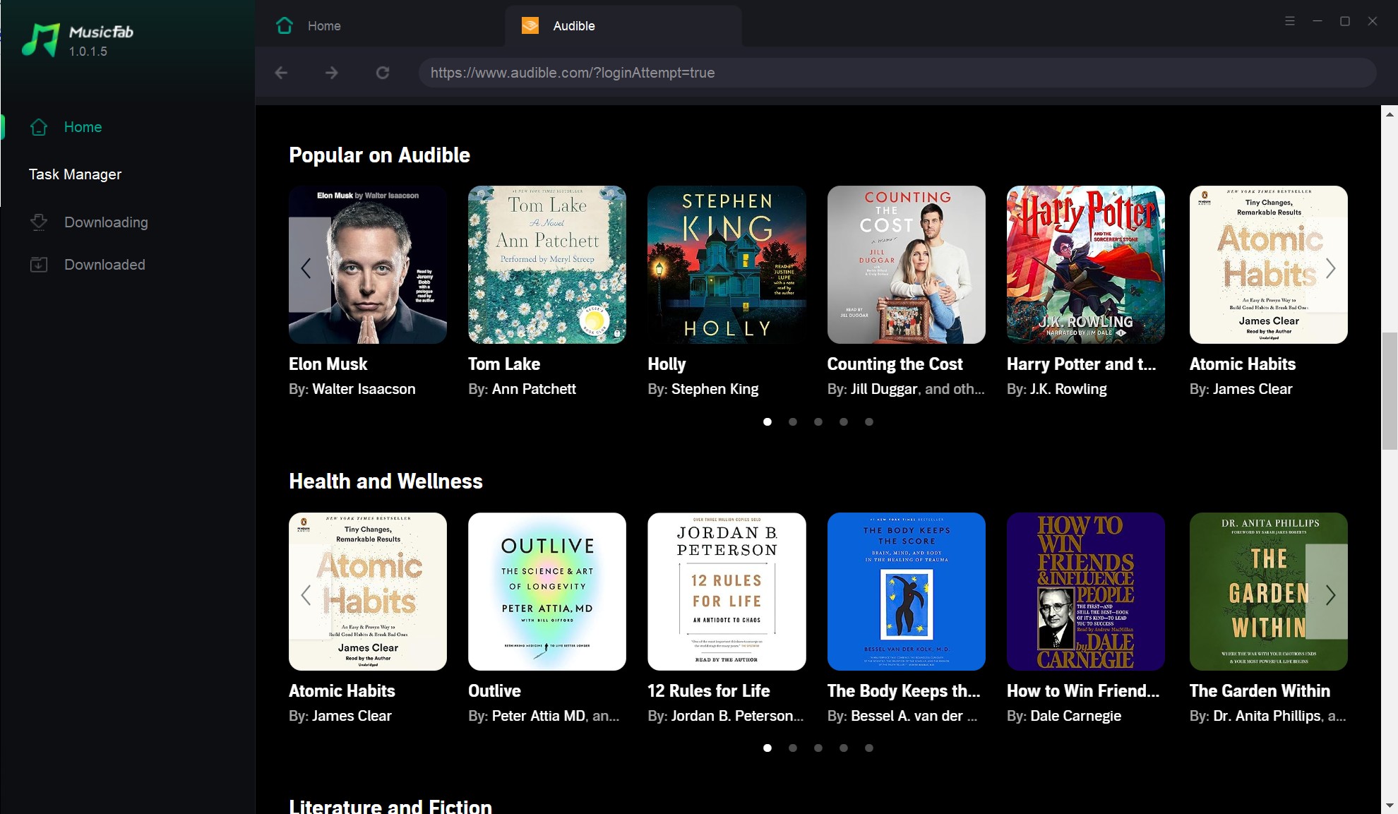 find the audiobooks you want to convert