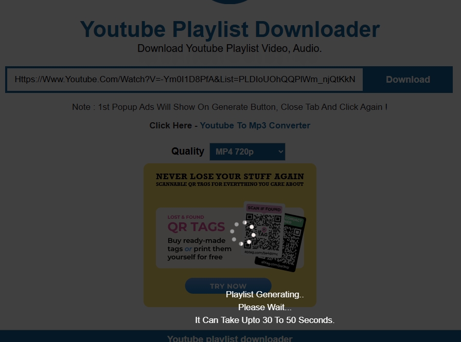 youtube playlist downloader analyze