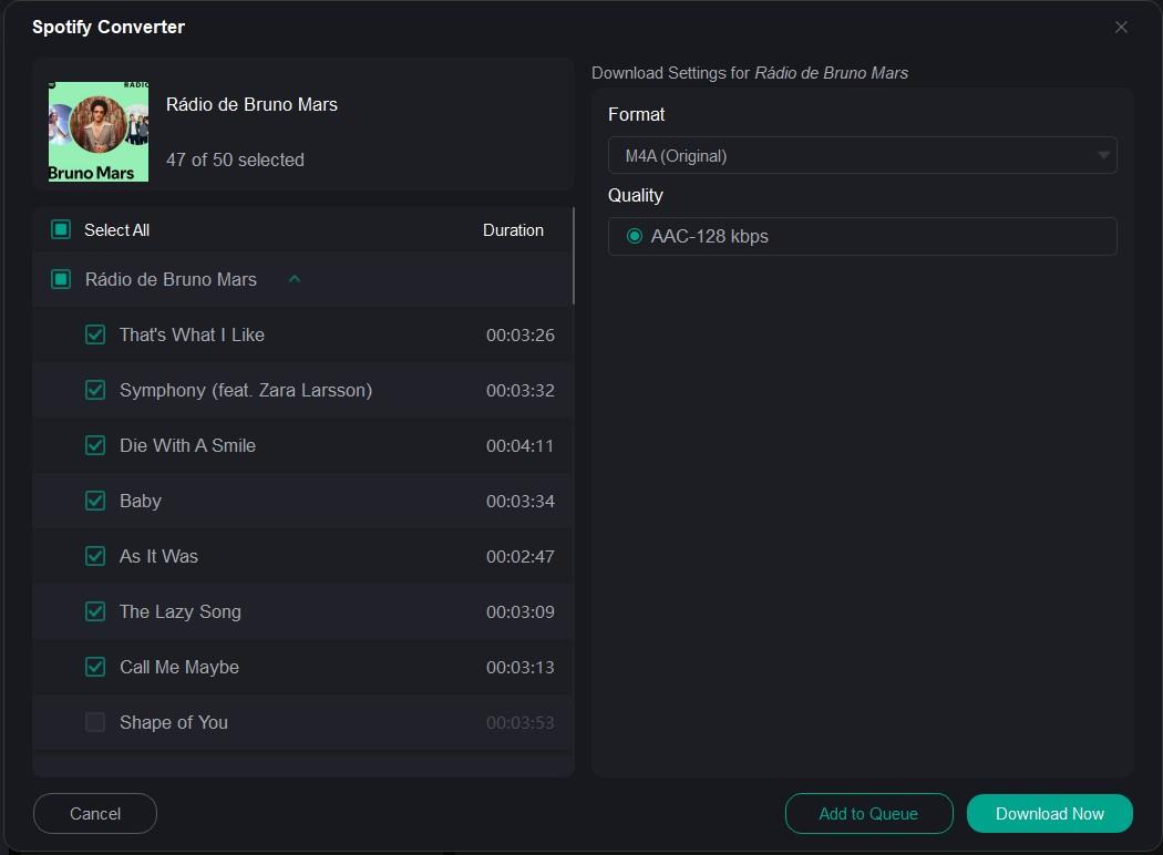 Choose your track to download
