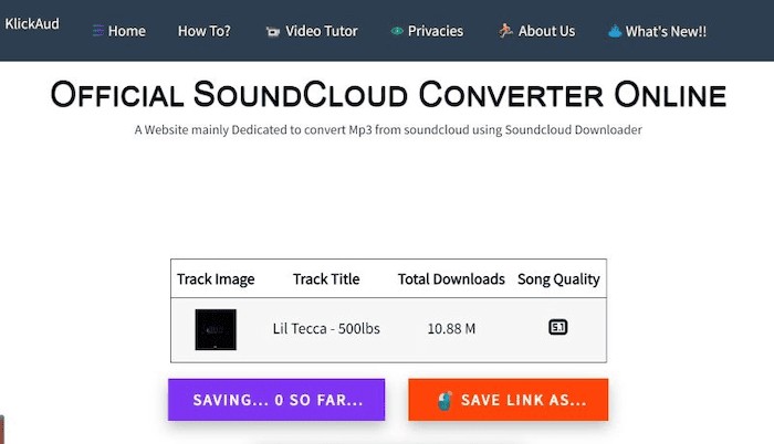 KlickAud Interface
