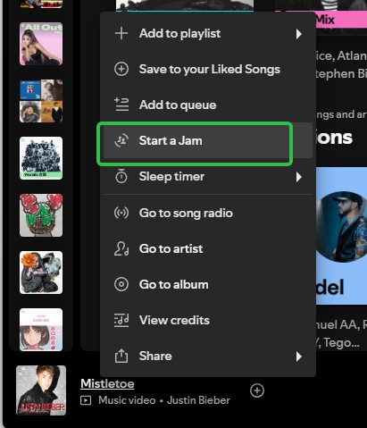 Start a Jam on Desktop