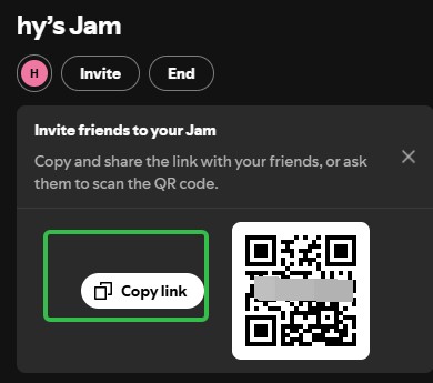 Share the invite link