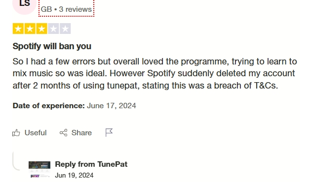 tunepat user review