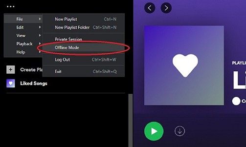File > Offline Mode