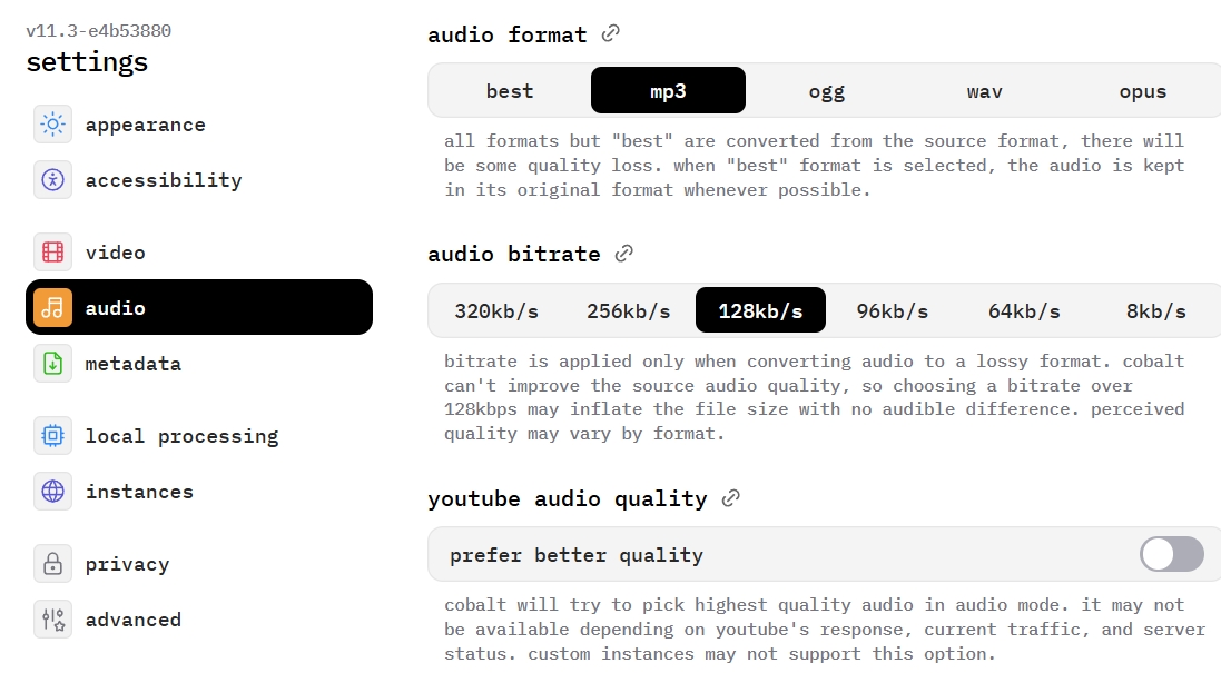 cobalt-download-settings-youtube-to-MP3