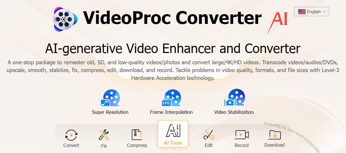 ai video upscaling: video converter ai