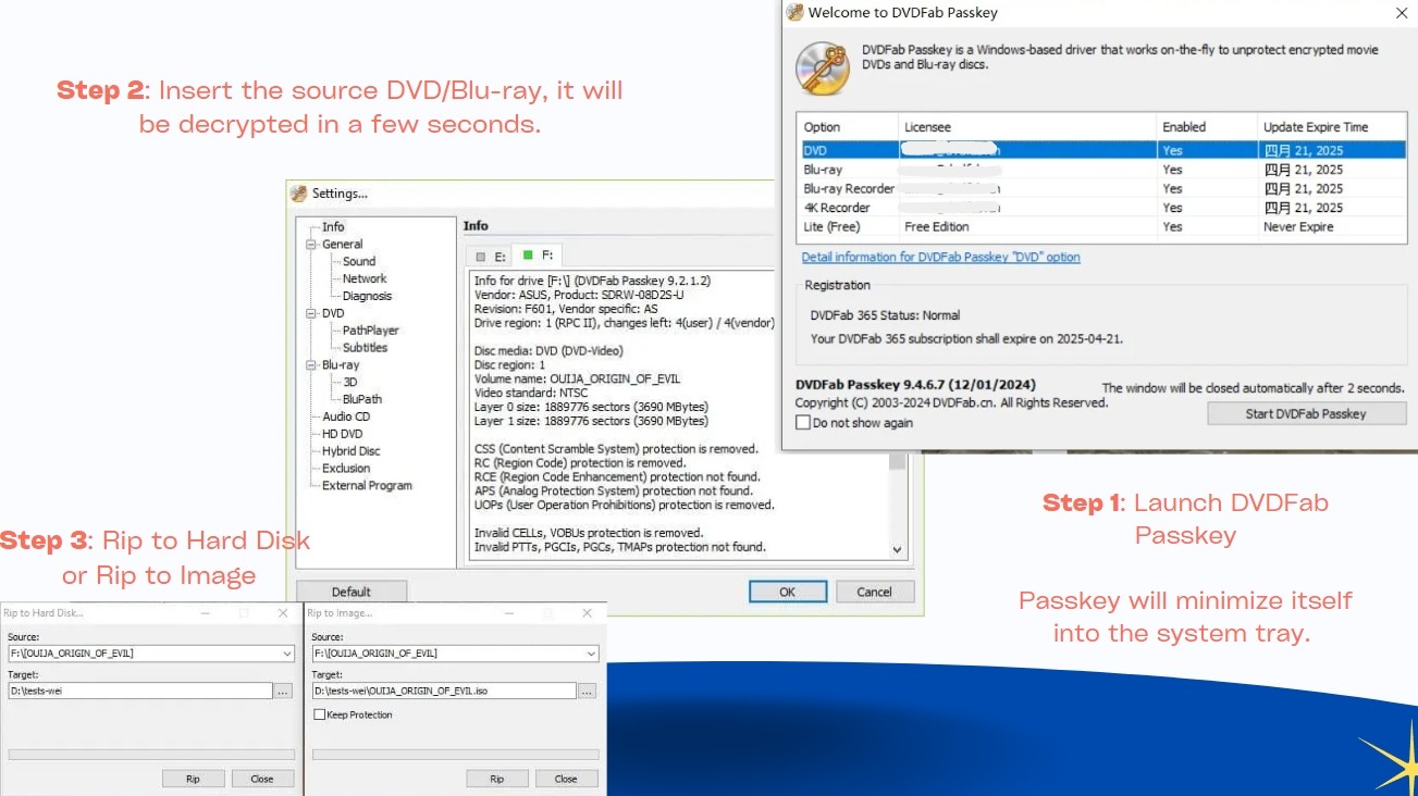 How to remove DVD/Blu-ray protections with AnyDVD alternative: DVDFab Passkey?