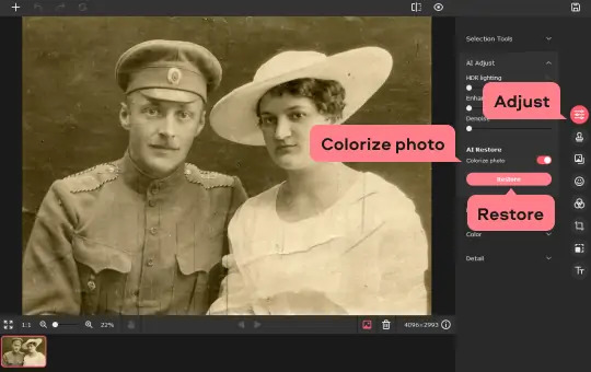 colorize photo:2. Movavi