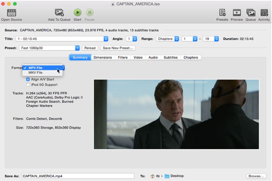 How to Convert DVD to MP4 on Mac using Handbrake.