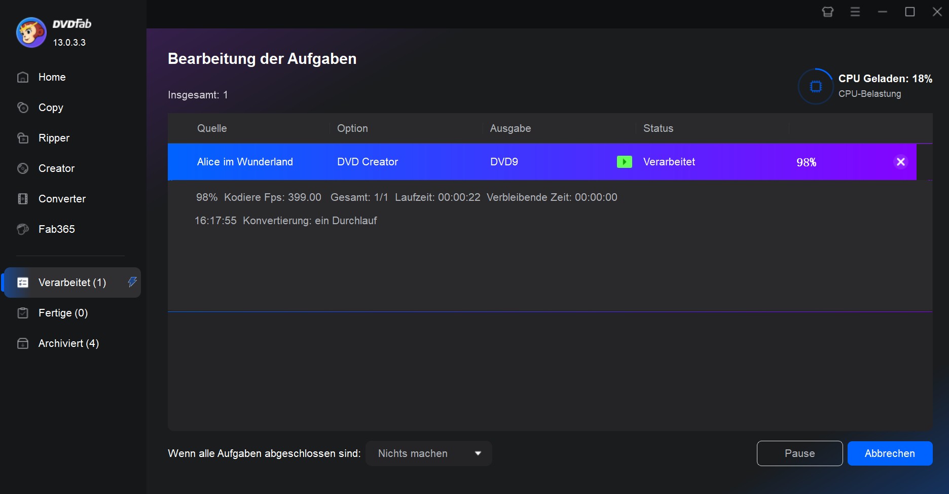 mp4 auf dvd brennen mit DVDFab DVD Creator