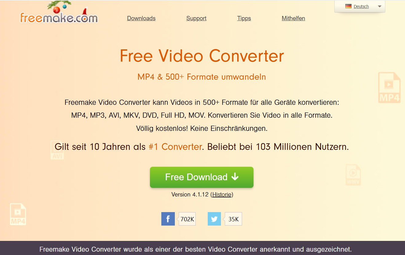 DVD Converter zum DVD konvertieren: Freemake Video Converter