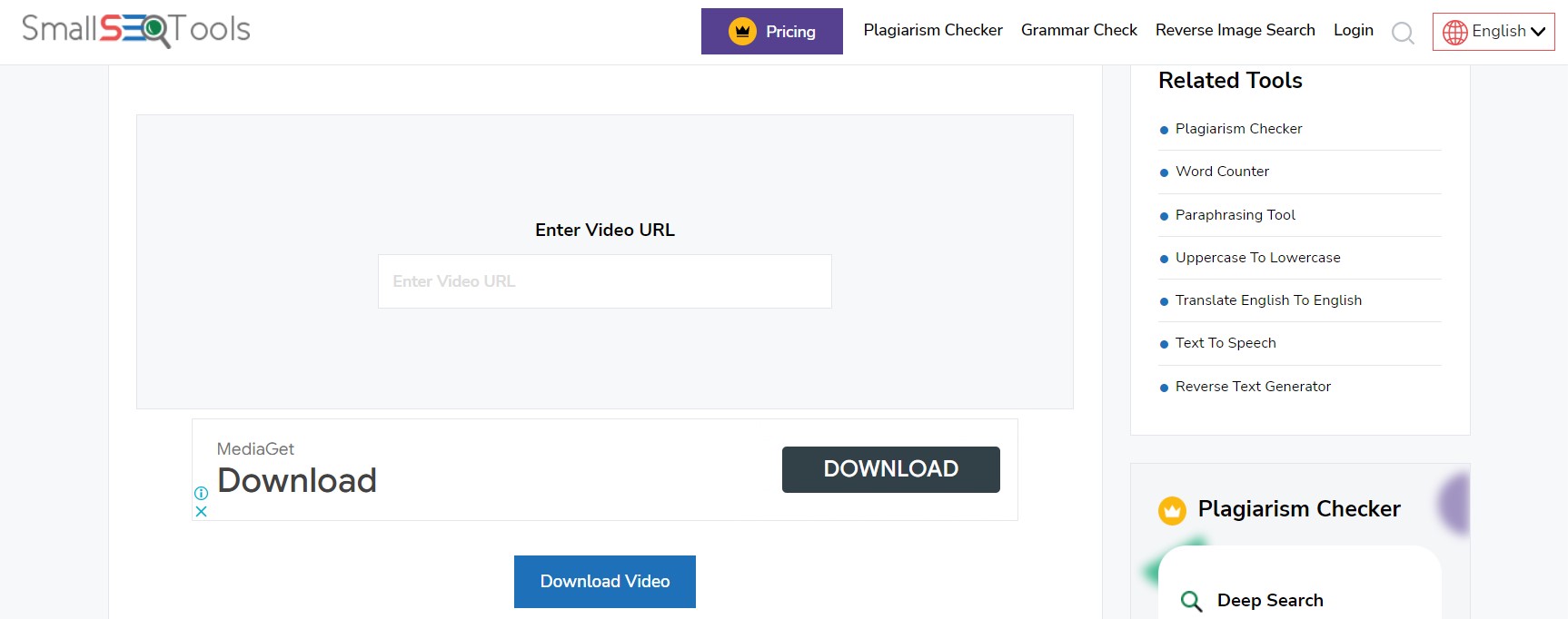 Download any video:1. SmallSeoTools Online Video Downloader