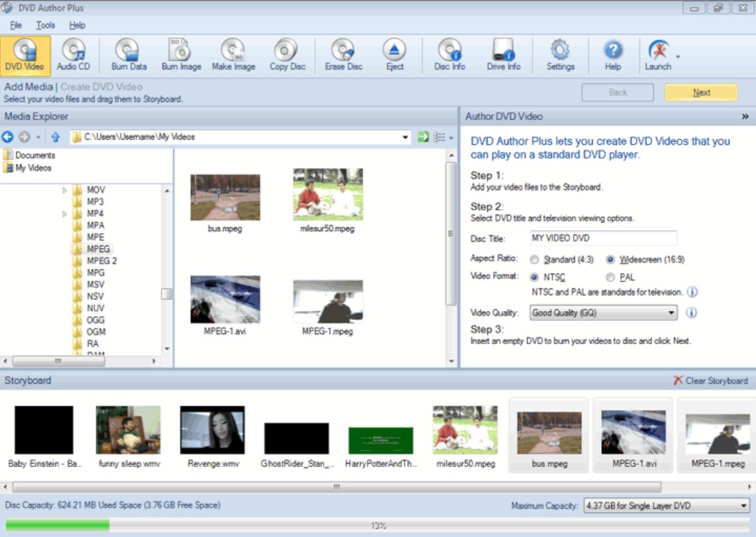 Kostenlose DVD Authoring-Software - DVD Author Plus