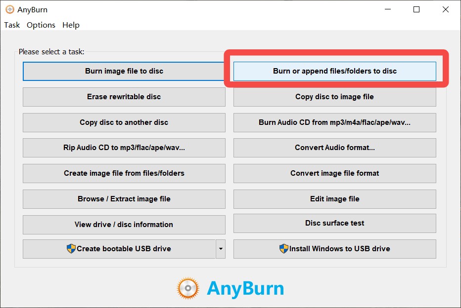 windows 11 dvd to iso: AnyBurn